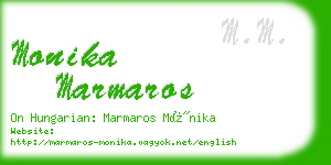 monika marmaros business card